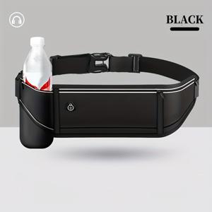 TEMU 수영장 물병 홀더가 있는 스포츠 허리 팩, 러닝, 하이킹, 사이클링 피트니스 휴대폰 파우치 동전 지갑에 적합