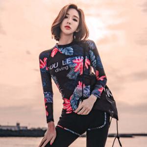 [빠른출고]M~XL 세레나데 쓰리피스 여성래쉬가드  빅사이즈 레쉬가드세트 여자수영복