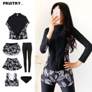 [빠른출고]6피스(반바지+치마) M~3XL 오레오 여성래쉬가드 여자 레쉬가드  치마수영복 중년 래시가드 비치 워터파크 온천 스파 래쉬가드세트