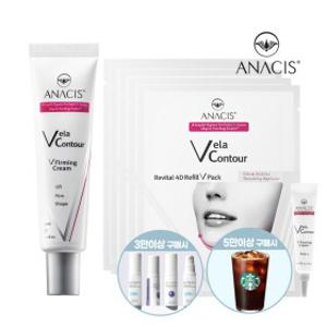 [5만이상 스타벅스][아나시스] 벨라컨투어 퍼밍크림30ml + 벨라컨투어 리필팩1세트(마스크팩 5매입)+아이크림 7g추가증정