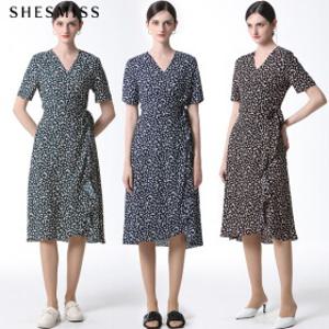 [쉬즈미스(SHESMISS)] 올오버 패턴 랩 원피스 (택가격: 258000원)