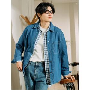[빈폴멘] 아우터형 데님 셔츠  블루 (BC5164C81P)