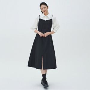 [25 신상] [Exclusive] 넥 셔링 스트링 롱 원피스 (BKOAF7505)