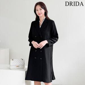 드리다 봄 가을 모던 카라 플리츠 빅사이즈 더블 정장 원피스 40-50대 미시 학부모룩 하객 상견례 모임