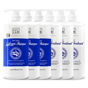 블루라벨 아르간 대용량 샴푸 3개+트리트먼트 3개 세트 1150ml