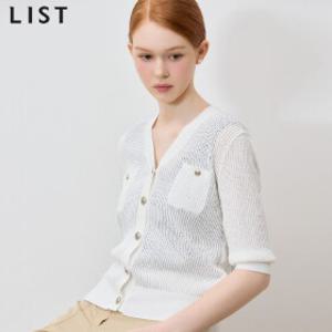 [리스트(LIST)] 고급스러운 버튼 포인트 크로셰 가디건 (택가격: 178000원)