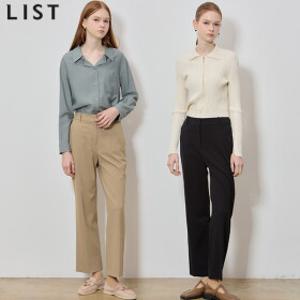 [리스트(LIST)] 소프트 미니멀 스트레이트 팬츠 (택가격: 138000원)