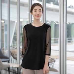 엄마옷 시스루 7부 티셔츠 6RTY14061 중년여성/50대/60대/70대/마담/빅사이즈/할머니옷/여자