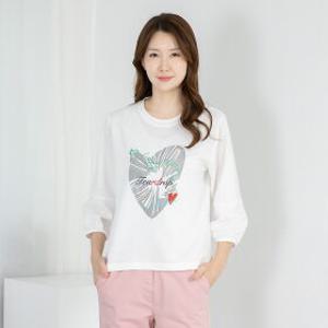 엄마옷 티셔츠 7부 라운드 하트 6RTY03255 중년여성/50대/60대/70대/마담/빅사이즈/할머니옷/여자