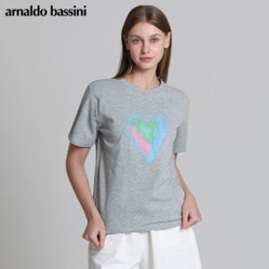 [아날도바시니(ARNALDO BASSINI)] 비즈자수 스케치 라운드 반팔티 (택가격: 98000원)