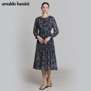 [아날도바시니(ARNALDO BASSINI)] 스모크긴팔 스트링 훌원피스 (택가격: 118000원)