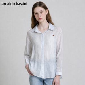 [아날도바시니(ARNALDO BASSINI)] 썸머 스트라이프 롱 셔츠 (택가격: 98000원)