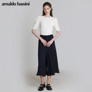 [아날도바시니(ARNALDO BASSINI)] 밴딩 플레어 쉬폰 7부 치마바지 (택가격: 138,000원)