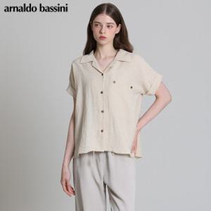 [아날도바시니(ARNALDO BASSINI)] 린넨 아웃포켓 카브라 카라블라우스 (택가격: 178,000원)