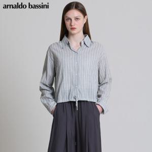 [아날도바시니(ARNALDO BASSINI)] 브릿 스트링 크롭 줄셔츠 (택가격: 158000원)