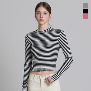 [더블유스탠다드(W STANDARD)] 스트라이프 폴라티 (택가격: 29900원)