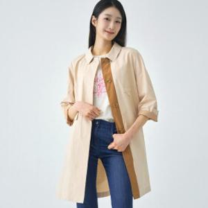 [지센] (2컬러) 스탠카라 A라인 플랩 코트 LCCAO335