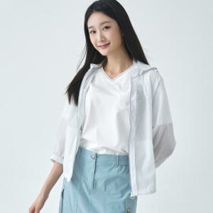 [지센] (2컬러) 컬러립 스판 후드 숏 점퍼 LSJPO452