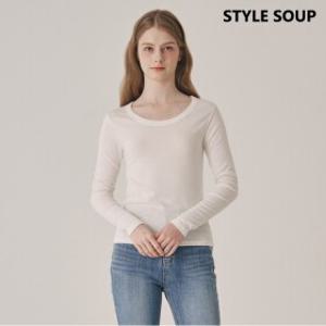 [SOUP] 베이직 U넥 긴팔 티셔츠 (SBRLTJ2)