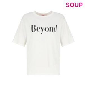 [SOUP] 모달 블렌디드 레터링 반팔 티셔츠 (SA5ST31)