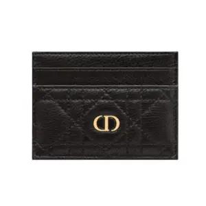 [DIOR][명품] 크리스찬 디올 디올 카로 후레지아 카드 지갑 블랙 송아지