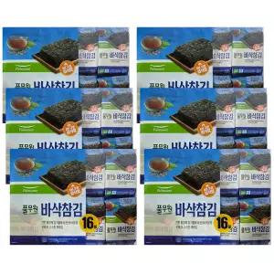 풀무원 도시락김 바삭참김 64g (4gx16봉) x 6개