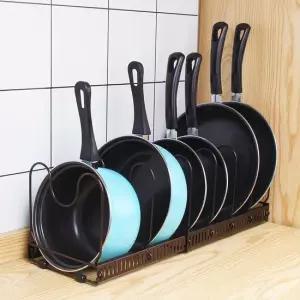 6칸 다용도 수납 정리 팬거치대 도마 정리함 냄비정리대 후라이팬정리대 프라이팬정리대