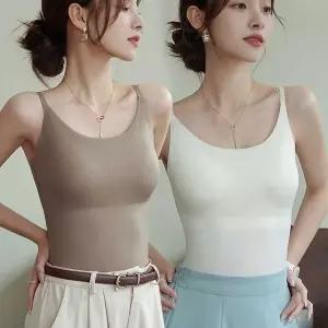 [하프클럽/]여자 캡 내장 일체형 나시 티셔츠 캐미솔 브라 탑