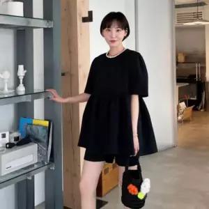 [하프클럽/]여성 여름 러블리 모던 시크 프릴 블라우스 반바지 세트