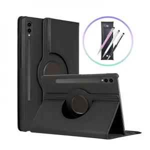 갤럭시탭A7 라이트 회전 레더 케이스+크리스탈 펜+펜 파우치