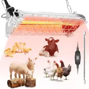 병아리 30마리를 위한 400W 열 램프 9.84피트 코드 UL 통과 브로더 가열판 및 가축 애완동물 용품용 온도