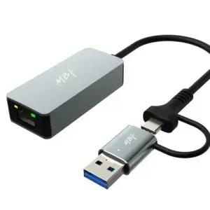 엠비에프 USB+C타입 2.5G 기가비트 유선 랜카드 랜젠더 WFNFEQS