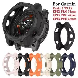 가민피닉스 Garmin Fenix ？？7 7S 7X 범퍼 실리콘 커버 보호 케이스 Epix Pro 42mm 47mm 51mm 중공 쉘