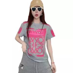 여성 댄스복 라인댄스복 상의 라운드넥 반팔 연습복