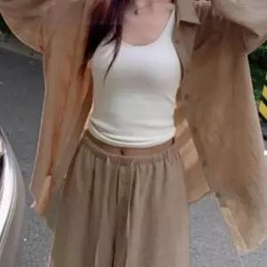 여성 린넨 남방 셔츠 와이드 바지 팬츠 나시 3종세트