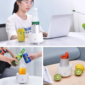 컵쿨러 커피 워머 데스크탑 2 In 1, USB 휴대용 미니 냉장고 차 음료 머그잔 알루미늄 따뜻한