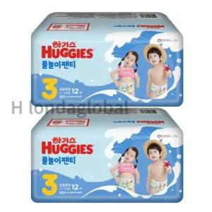 하기스 물놀이 수영장 팬티 기저귀 중형 3단계 12매X2