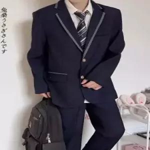 캐주얼 남성용 춘추 교복 제복 캠퍼스 재킷 정장 교내 정장세트 패피3