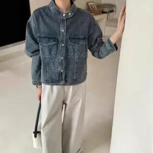 솔저스여친 데님 캐주얼 가을 코트 톱 긴팔 차이나 OPH3