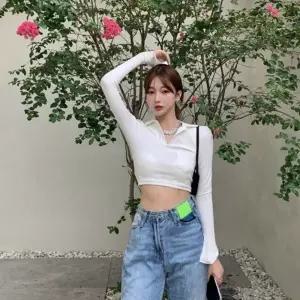 여자흰티 가슴포켓 크롭티 카라티 여자빅사이즈반팔티 여자반팔면티