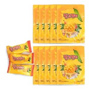 캔디 영양 사탕 미성식품 망고젤리 과자 간식 160g(10개)  [mFG2YVK]