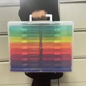 사진 케이스 대용량 6 내부 보관함 정리함 보관 용기 상자 멀티 컬러