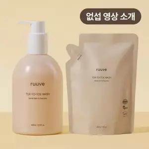 러베 [리필 set] 히알루론 탑투토 올인원 아기 바디워시 400ml + 리필 350ml