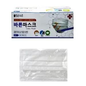 고품질 맑은하루 데일리 바른마스크 30매 성인용(화이트) (WDB20EA)