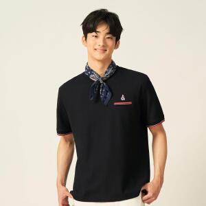 [백화점매장 정품] 빈폴 멘 반팔티 허니쿨 포켓 라운드 티셔츠 - 블랙 BC5442C365 009 여름셔츠