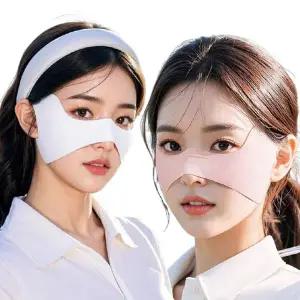 트렌드집착 자외선차단 냉감 쿨링 여름 골프 등산 테니스 운동 런닝 페이스 썬패치 골프 기미 패치 자외선 마스크
