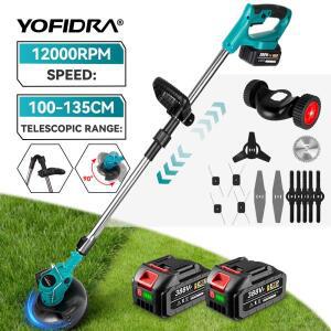 6인치 12000RPM 전기 잔디깎이 100-135cm 접이식 트리머 전정기 정원용 전동 공구 (마키타 배터리 호환)