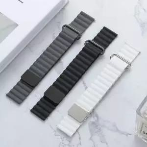 갤럭시워치3 41mm 스트랩 반버튼 마그네틱 가죽밴드