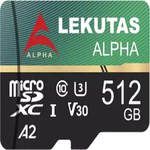LEKUTAS 512GB 마이크로 SD 카드 microSDXC UHS-I 플래시 메모리 TF 고속 읽기 속도 120MB/s C10 U3 A2 V30