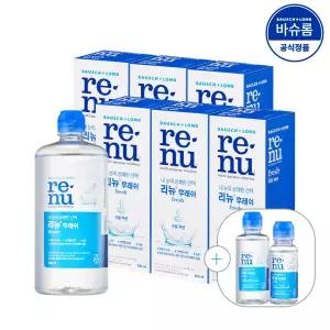 리뉴 후레쉬 500ml x6개 + 120ml + 여행용 바이오트루 60ml 렌즈세척액